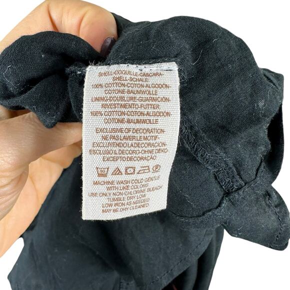 FREE PEOPLE Pavlo Babydoll Dress Black Mini Embroidered Boho Women's Size Small - Picture 6 of 7